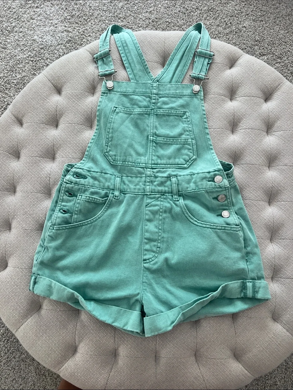 EUC We the Free Ziggy Shortalls seafoam green XS - Picture 2 of 4